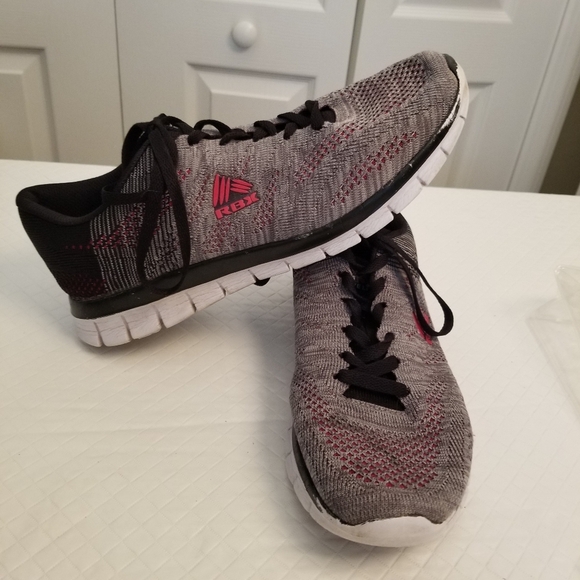 RBX Gray/ Red  Live Life  Adventure Lace Up Running Shoe 10.5 - Picture 1 of 8